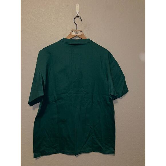 Vintage Skiing Shirt USA Colorado Steamboat Green Quarter Button Tee Large - Picture 7 of 9